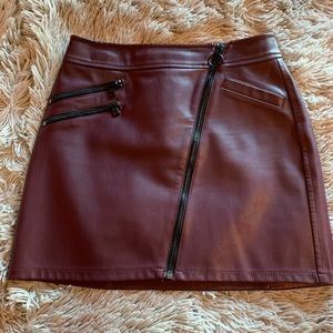 Faux leather skirt